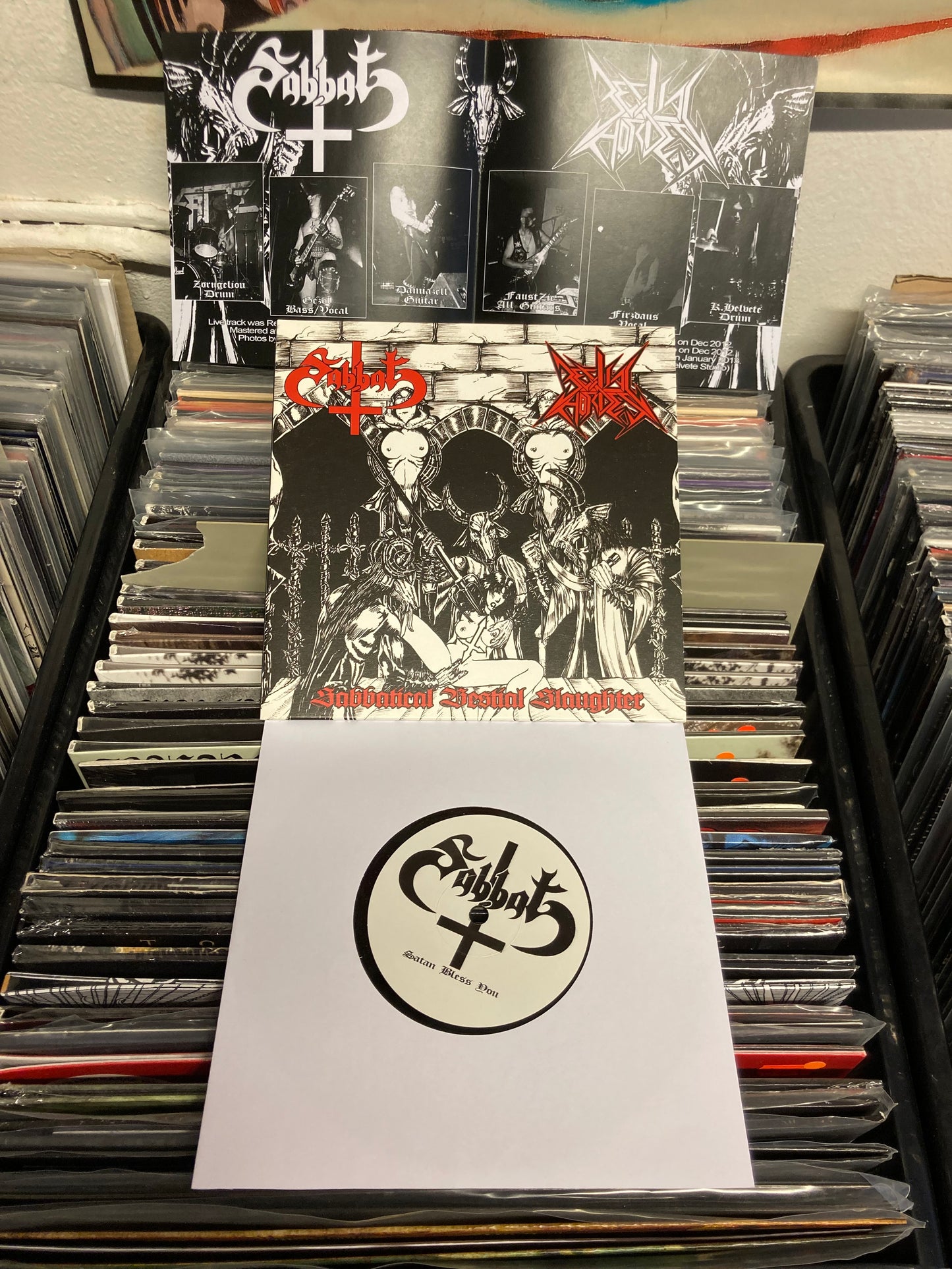 SABBAT/ BESTIAL HORDES – Sabbatical Bestial Slaughter SPLIT 7''EP