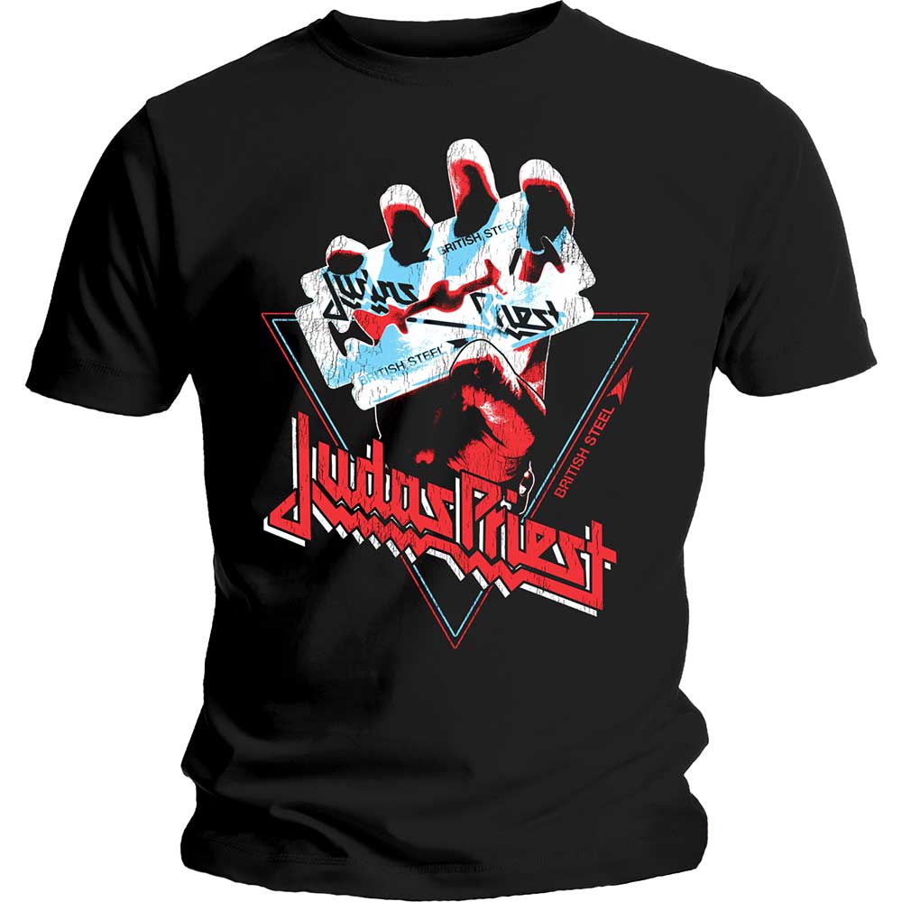 JUDAS PRIEST - British Steel Hand Triangle T-SHIRT