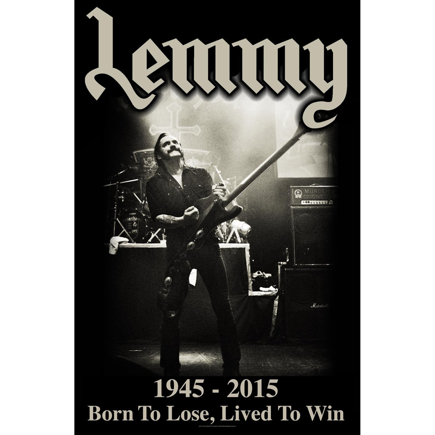 LEMMY - Lived To Win TEXTILE FLAGG
