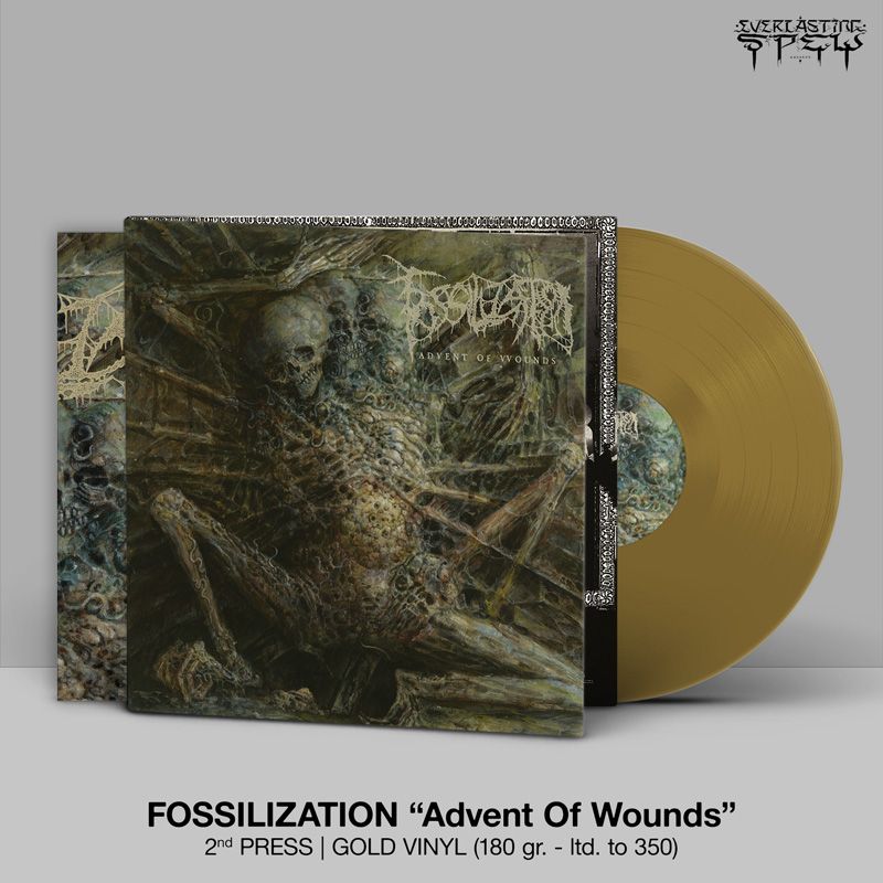 FOSSILIZATION - Advent Of Wounds LP (GOLD) (PREORDER)