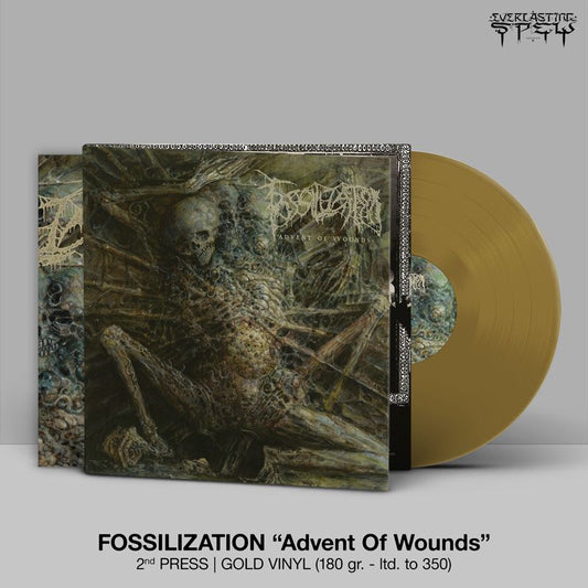 FOSSILIZATION - Advent Of Wounds LP (GOLD) (PREORDER)