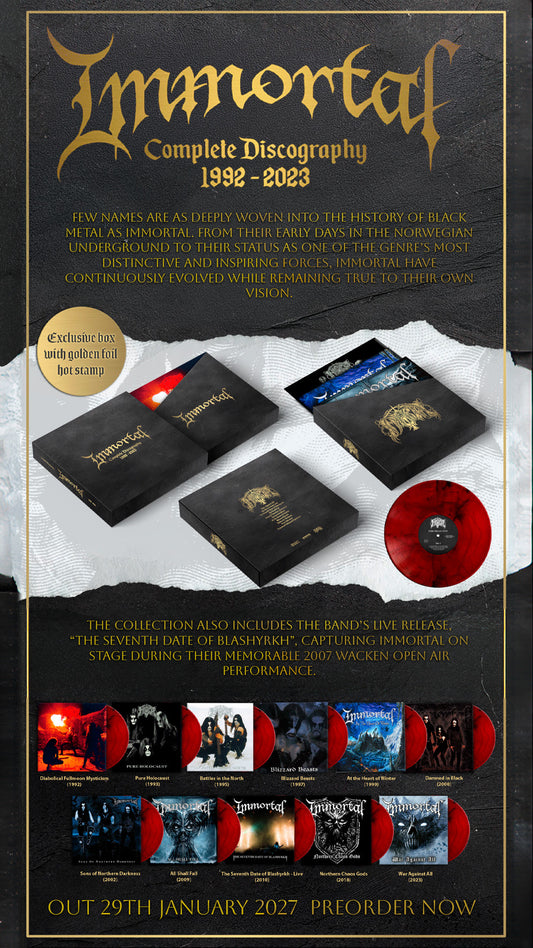 IMMORTAL - Complete Discography 1992-2023 13 LP BOX (SMOKE) (PREORDER)