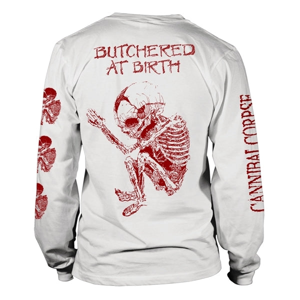 CANNIBAL CORPSE - Butchered At Birth WHITE LONGSLEEVE