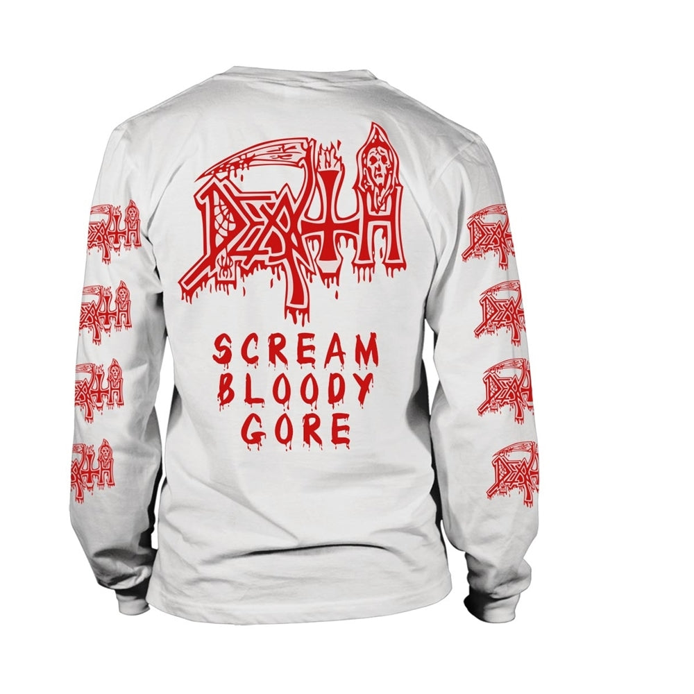 DEATH - Scream Bloody Gore WHITE LONGSLEEVE