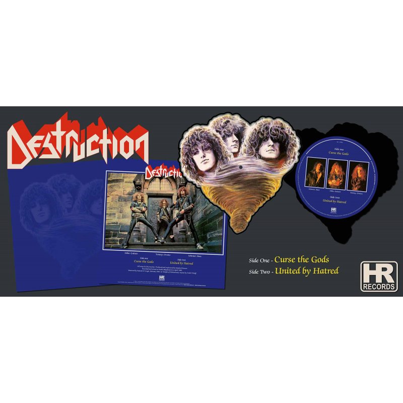 DESTRUCTION - Curse the Gods/ United By Hatred SHAPE PICTURE DISC