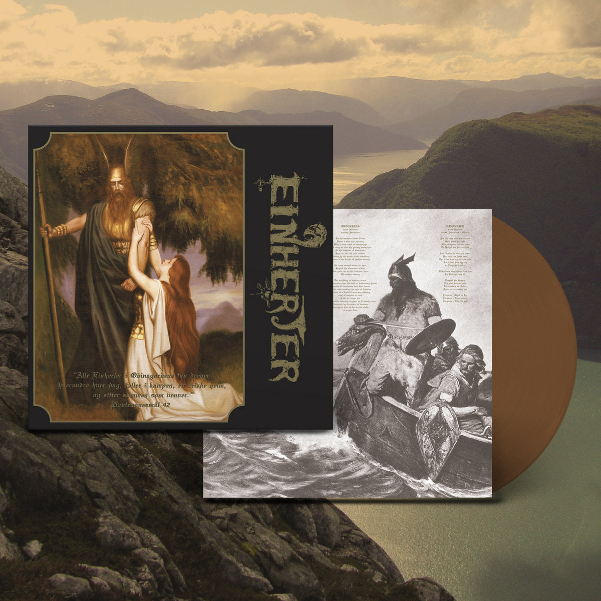 EINHERJER - Aurora Borealis / Leve Vikingånden LP BROWN