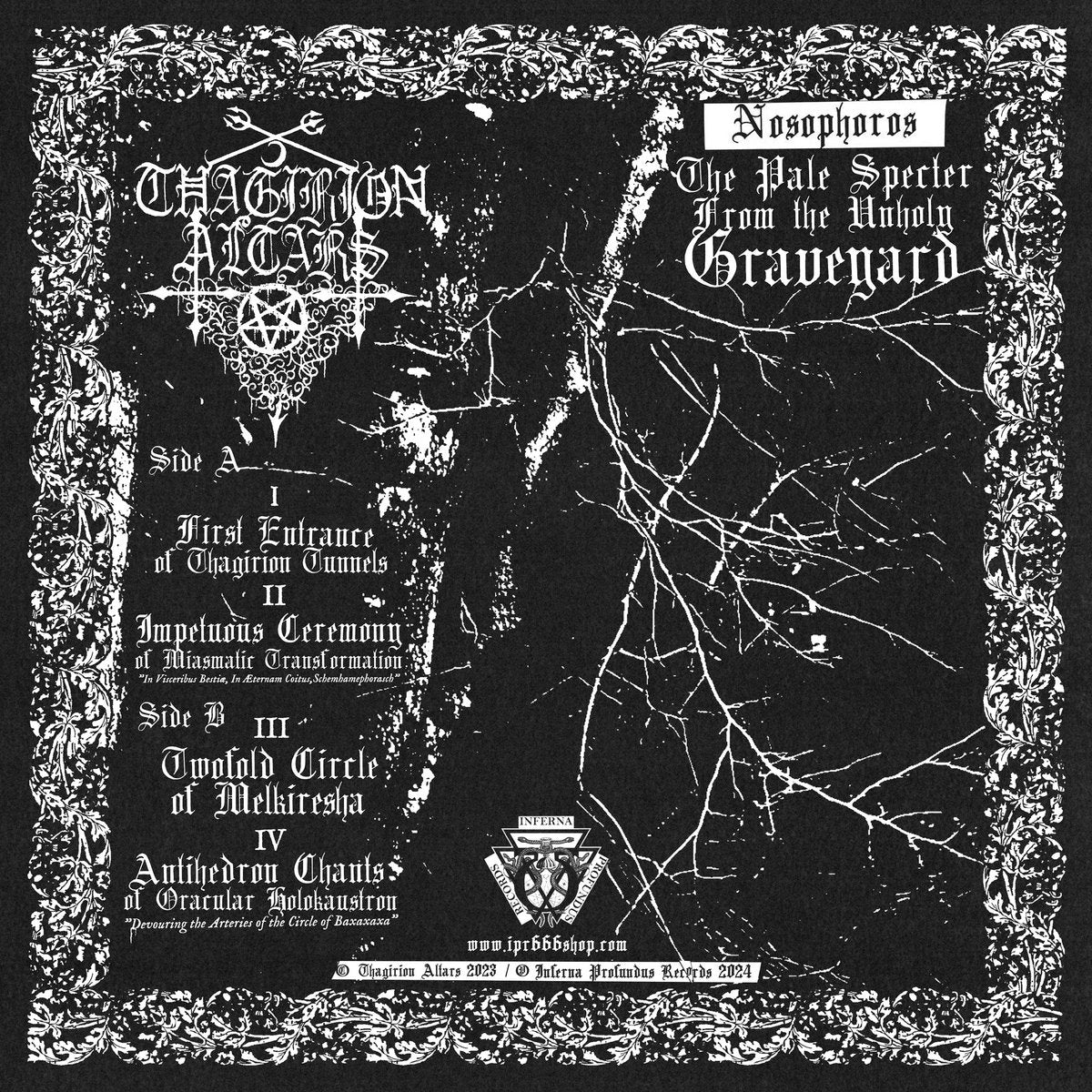 THAGIRION ALTARS - Nosophoros (The Pale Specter From the Unholy Graveyard) LP