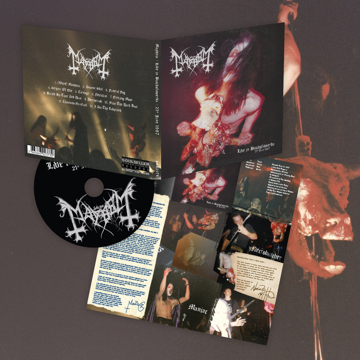 MAYHEM - Live In Bischofswerda (21st June 1997) CD DIGIPAK (PREORDER)