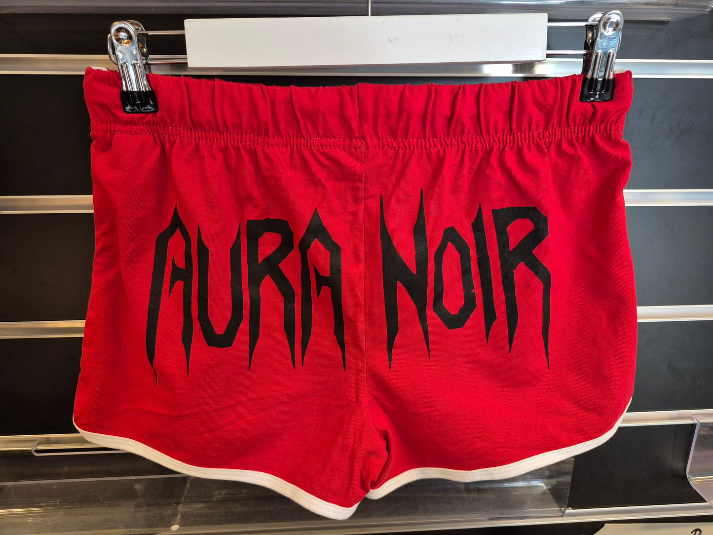 AURA NOIR - Black Thrash Attack SHORTS RED