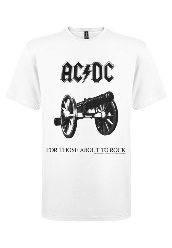 AC/DC FOR THOSE ABOUT TO ROCK 2 T-SHIRT (WHITE)