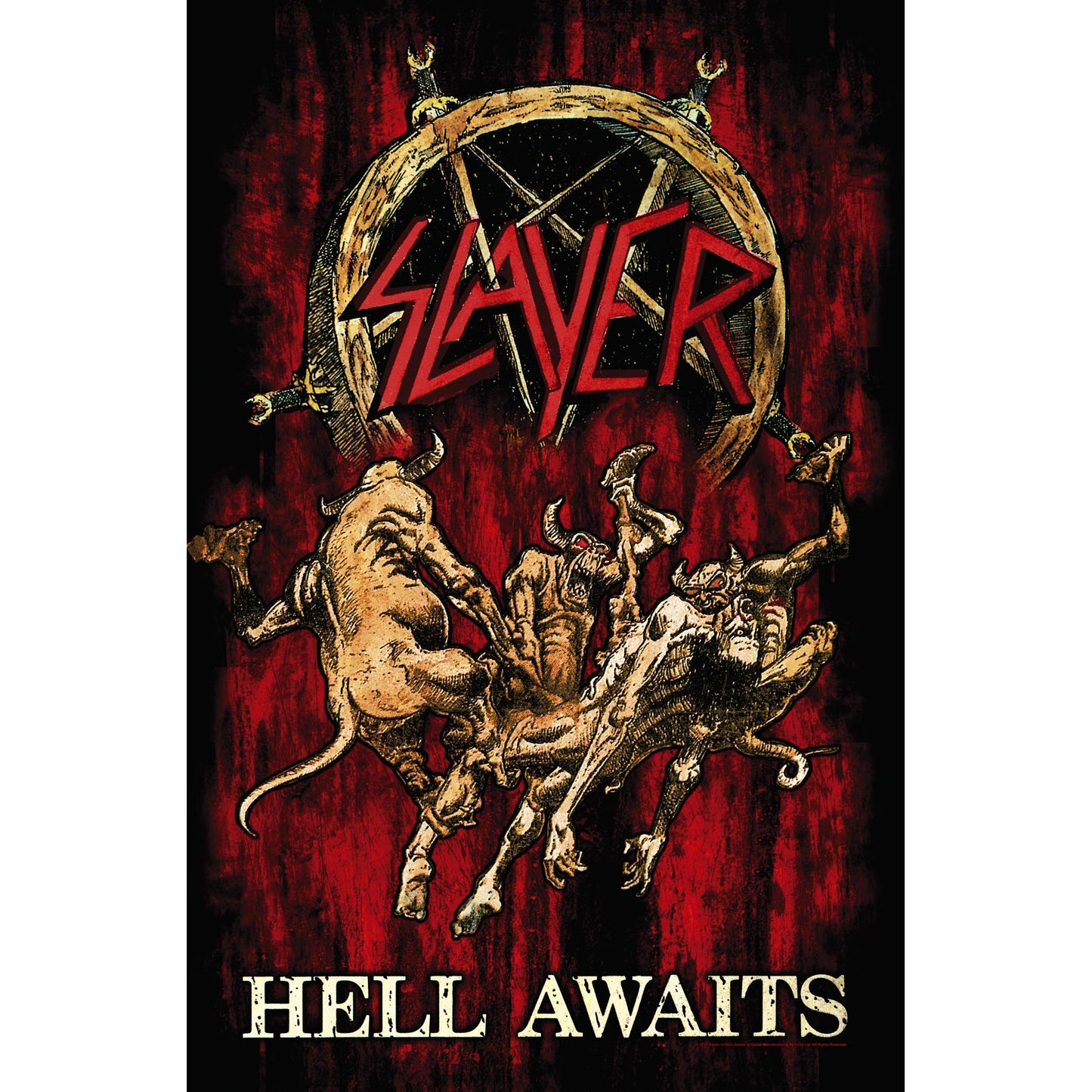 SLAYER - Hell Awaits TEXTILE POSTER