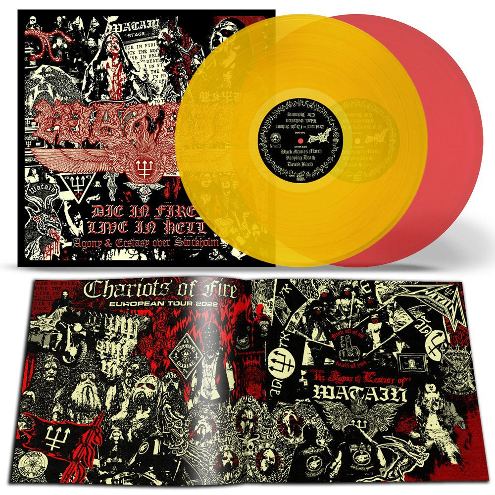 WATAIN - Die in Fire - Live in Hell 2LP (YELLOW/ RED) (PREORDER)