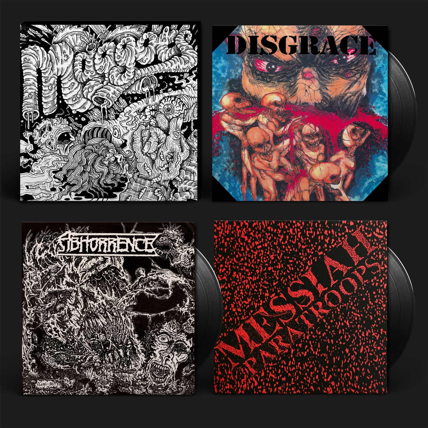 ABHORRENCE / DISGRACE / MESSIAH PARATROOPS / Maggots: Original Artyfacts From the First Finnish Death Metal Era Part I - 7" BOX SET (PREORDER)