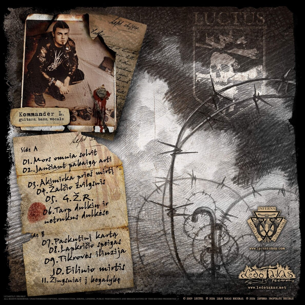 LUCTUS - Jaučiant Pabaigą Arti LP
