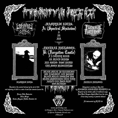 WAMPYRIC RITES / FUNERAL FULLMOON - Spectral Shadows of the Forgotten Castle SPLIT LP