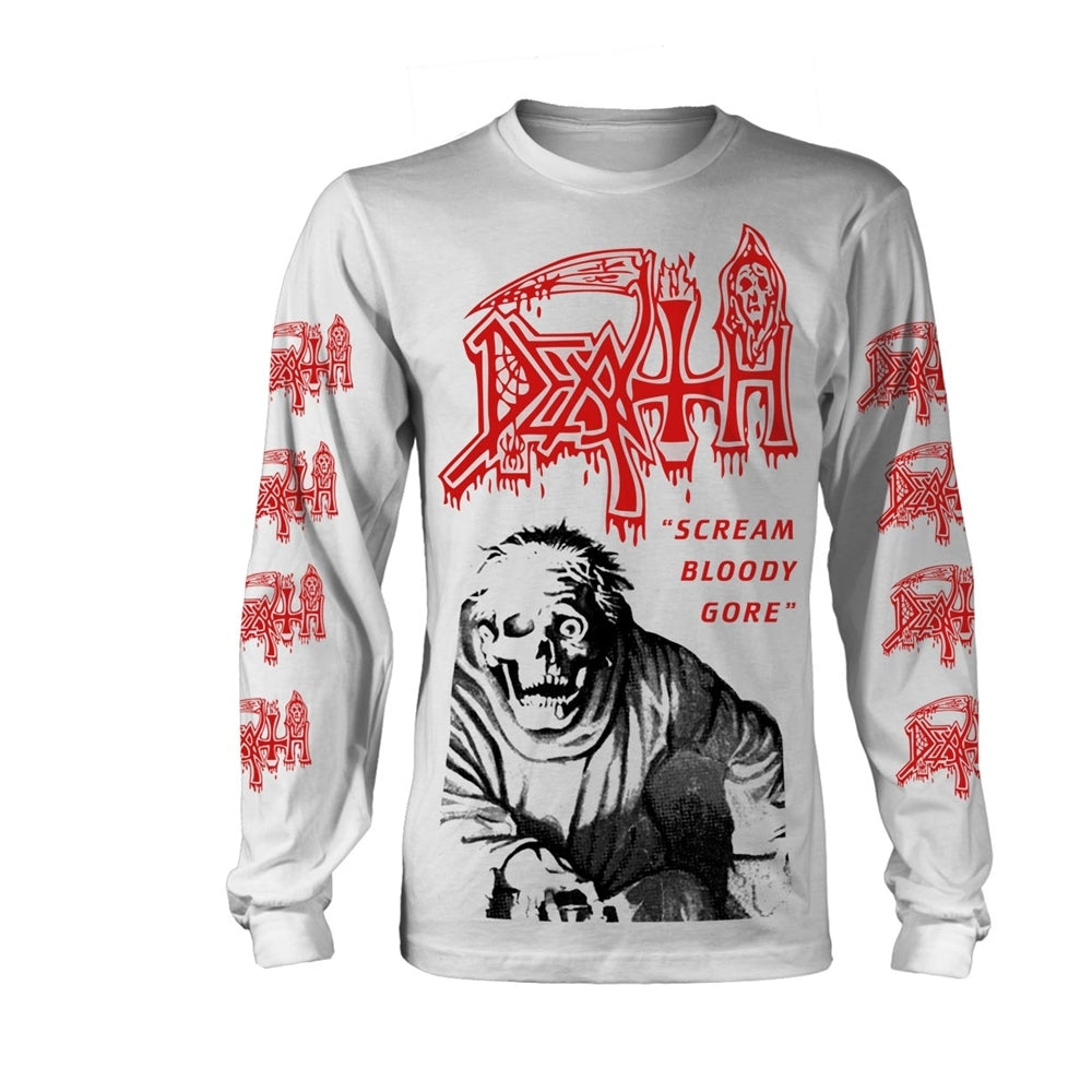 DEATH - Scream Bloody Gore WHITE LONGSLEEVE