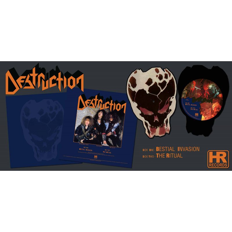 DESTRUCTION - Bestial Invasion/ The Ritual SHAPE PICTURE DISC