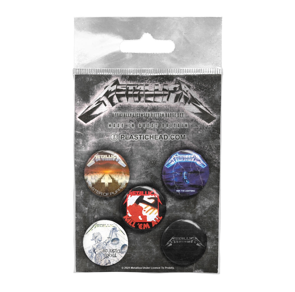 METALLICA - ALBUMS 1983-1991 BUTTON BADGE SET