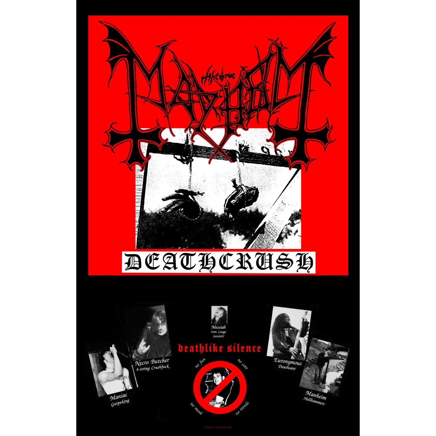 MAYHEM - Deathcrush TEXTILE POSTER