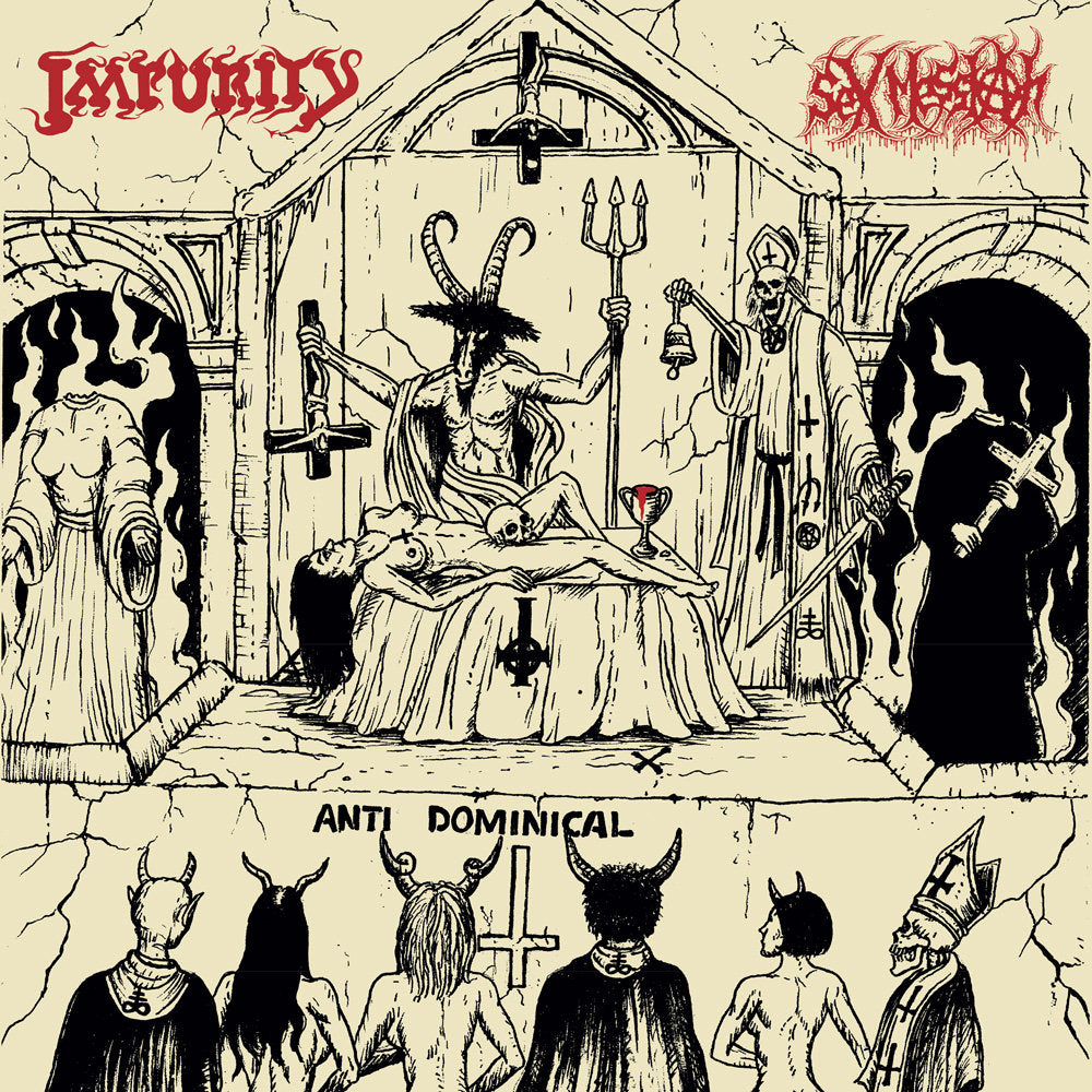 IMPURITY / SEX MESSIAH - Vomiting Blasphemies Over The World LP (RISING SUN ED.)