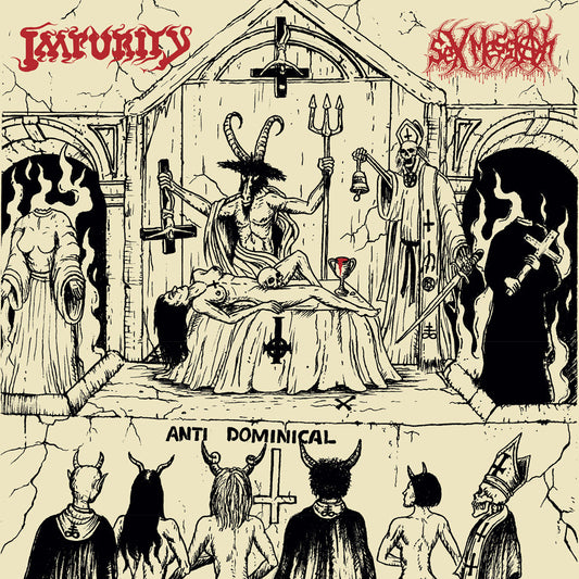 IMPURITY / SEX MESSIAH - Vomiting Blasphemies Over The World LP (RISING SUN ED.)