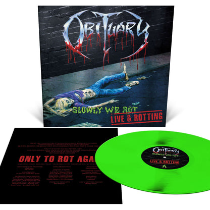 OBITUARY - Slowly We Rot - Live & Rotting LP (SLIME GREEN)