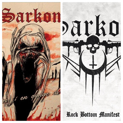 SARKOM - Svøpt i en dynge av dritt + Rock Bottom Manifest 7''EP PACKAGE